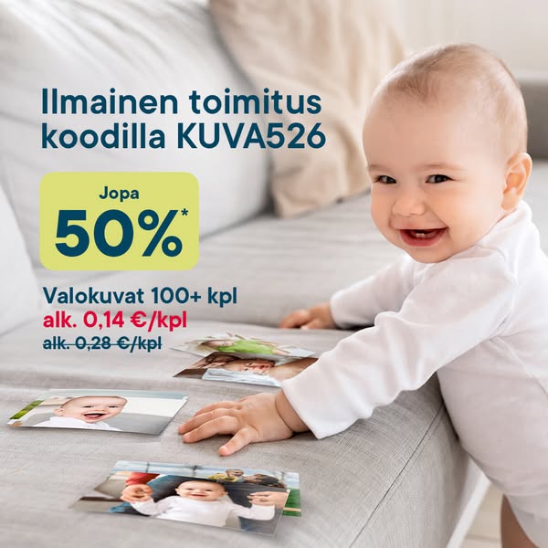 Ilmainen toimitus valokuvatilaukseen