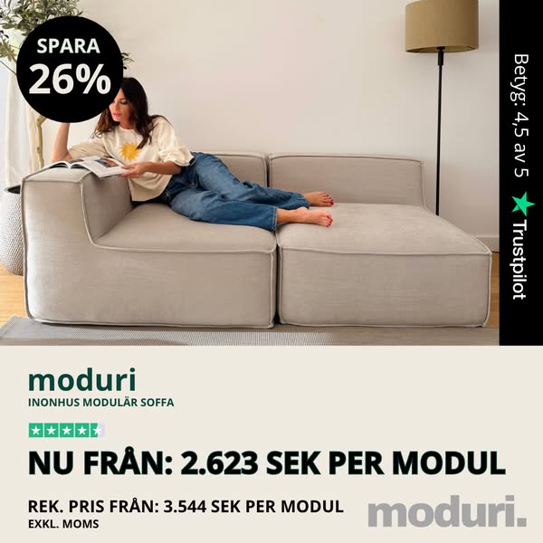 moduri – 26 % introduktionsrabatt