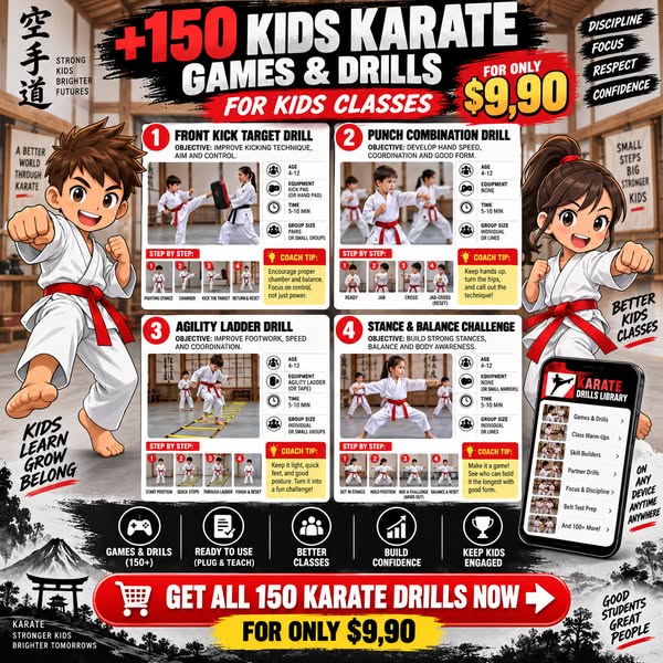 300+ karate Games & Drills
