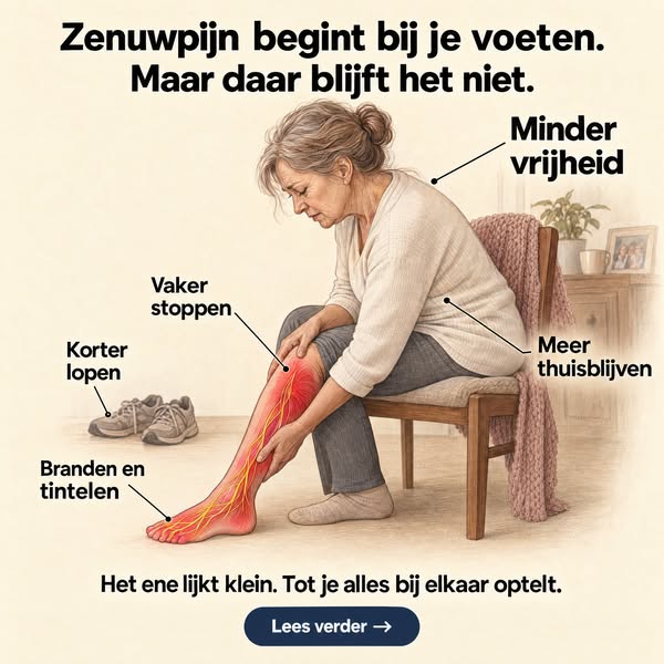 Zenuwpijn in voeten en benen kan dagelijkse beweging beperken