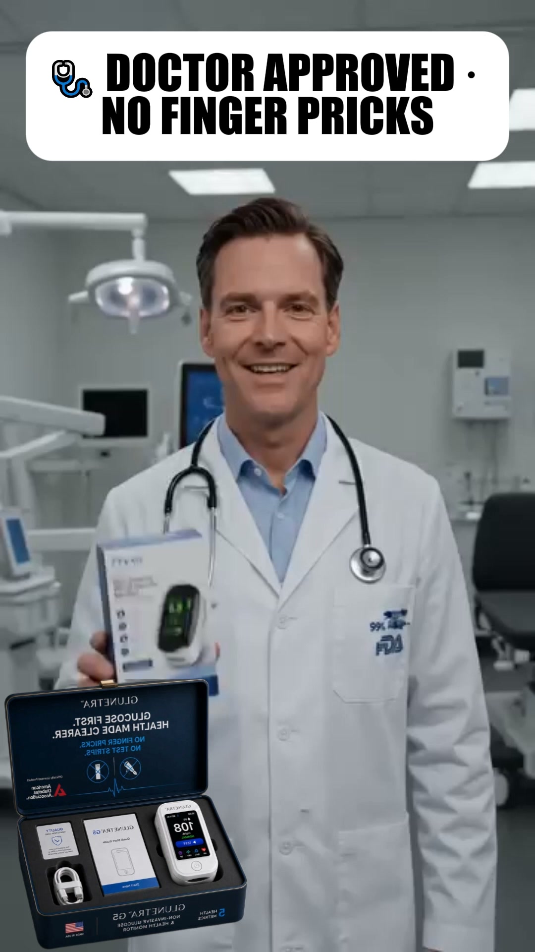 Say Goodbye to Painful Finger Pricks! 100% Painless Glucose Monitor