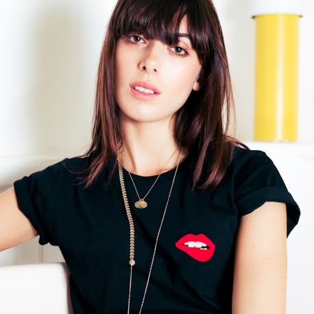 T-Shirt Noir Martina Brodé