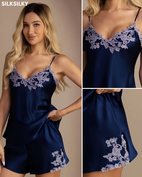 Pure Silk Lace Camisole Set