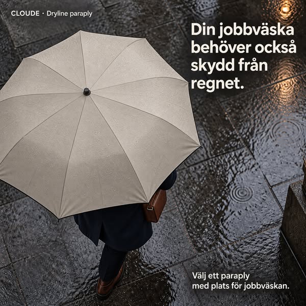 Häng undan paraplyet när regnet slutar