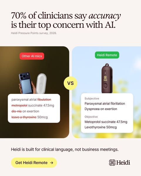 Accuracy is clinicians' top concern with AI.