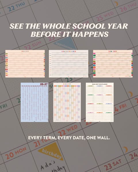 2026-2027 planners, now in eleven designs