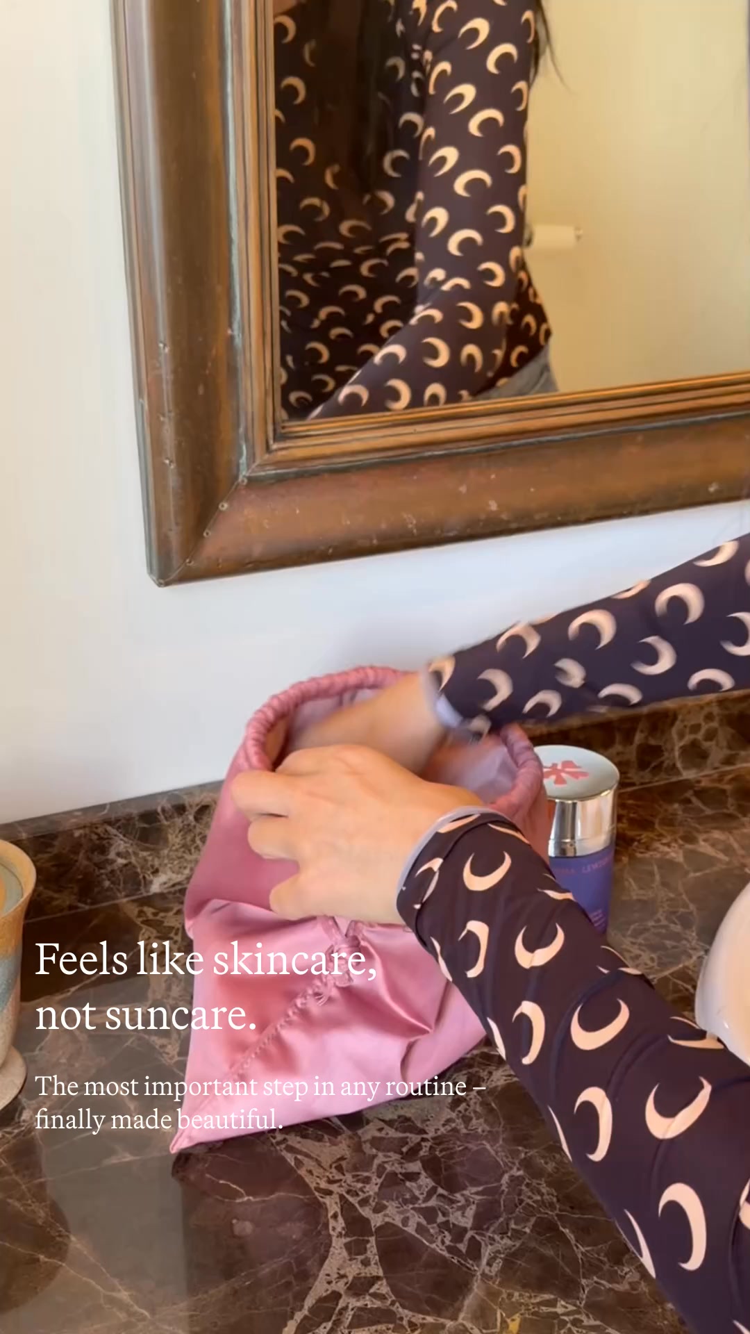 Emma Lewisham wears the Sunceutical SPF 50 Mineral Range