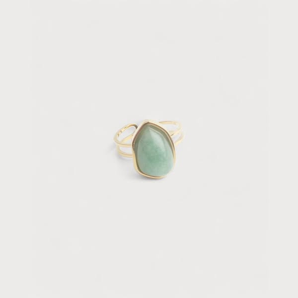 Doloris Ring - Natuursteen - Stainless Steel - Verstelbaar