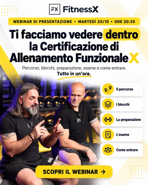 Webinar Certificazione Funzionale FitnessX