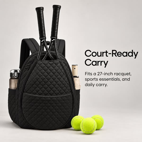 Cortelle Quilted Racket Backpack Collection