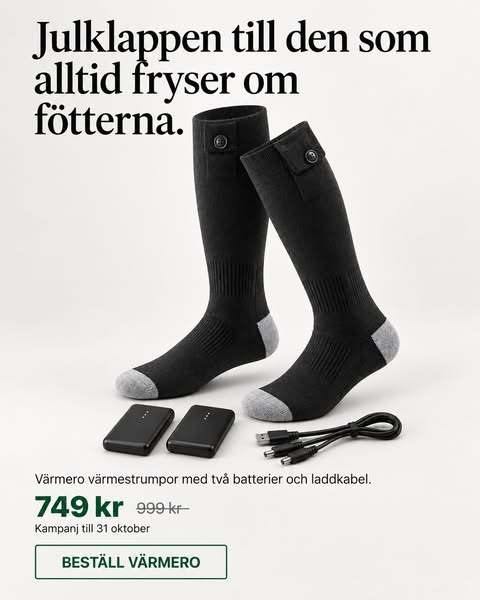 Tre par strumpor. Ändå kalla tår.