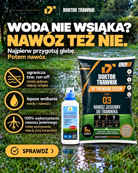 Nie pozwól, żeby nawóz spłynął z deszczem!