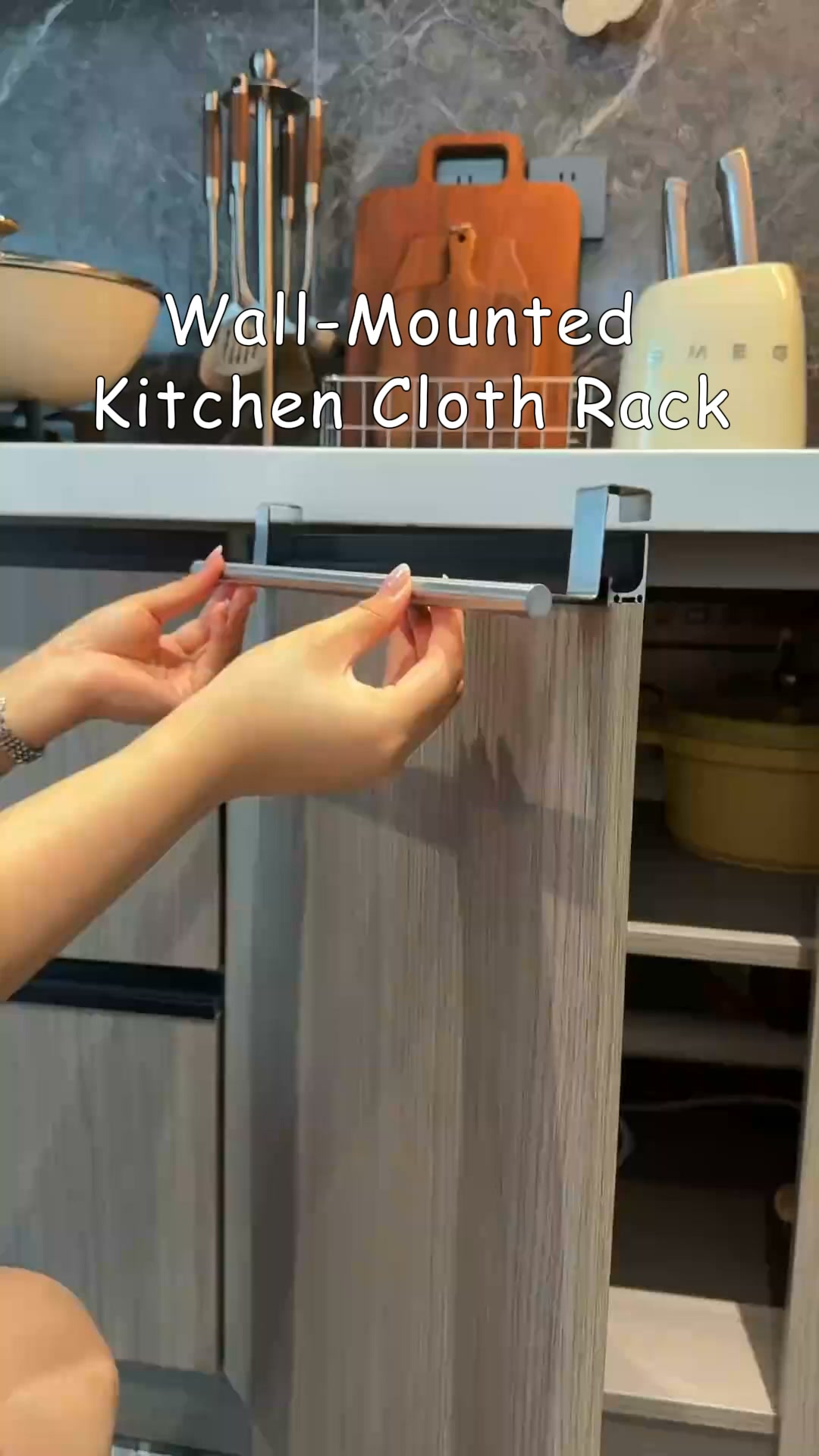 Wall-Mounted Kitchen Cloth Rack