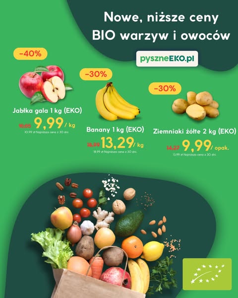 Anúncio de Pyszneeko.pl - Żywność Ekologiczna