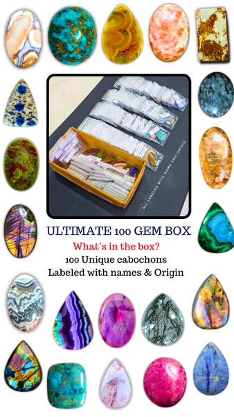 Explore the World of Gems — 100 Unique Stones Included