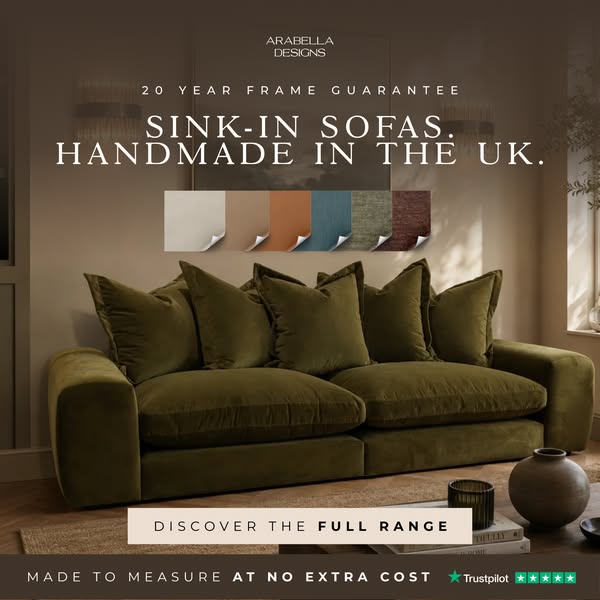 Bespoke Sofa: 20 Year Guarantee