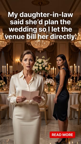 My daughter-in-law said she'd plan the wedding so I let the venue bill her directly