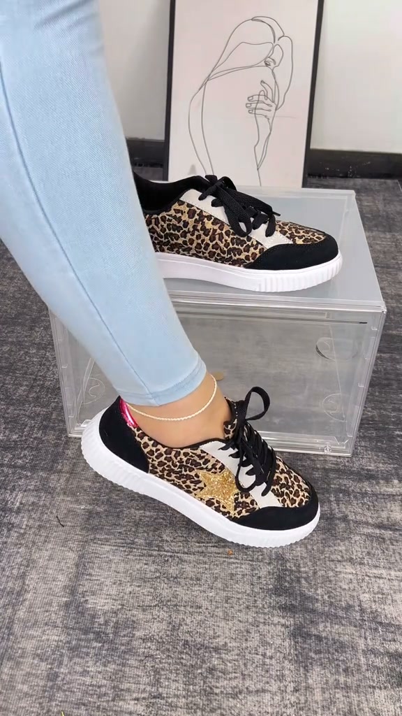Leopard Star Sneakers