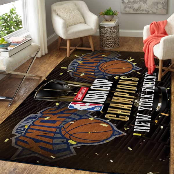 New York Knicks 2025 NBA Champions Rectangular Rug - TANTN19467