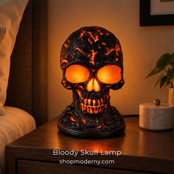Bloody Skull Lamp