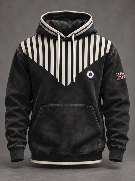 Retro Mod Target‑Logo Hoodie