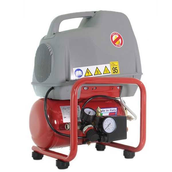 FIAC AIR 6/F-201- Compresor de aire eléctrico portátil monofásico, sin aceite - Motor 1.5 HP - 6 L