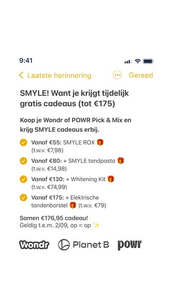 Tot €176,95 cadeau