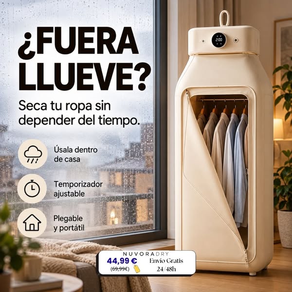 Nuvora Dry® | Secador de Ropa Eléctrico Portátil