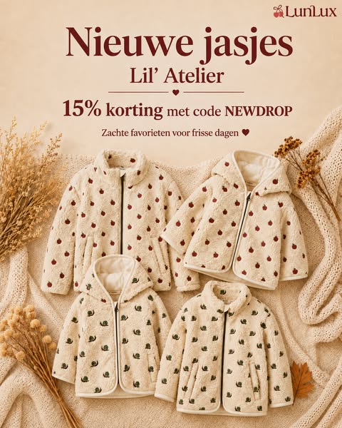Nieuwe jasjes, nu 15% korting