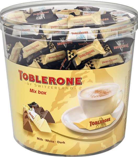 Choklad Toblerone Cylinder Honungsmandelnougat, 904g