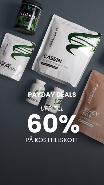 Upp till 60% rabatt på kosttillskott!