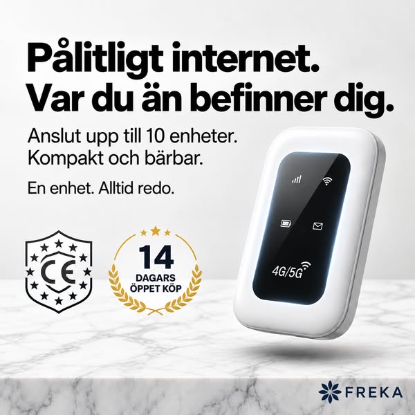 Bärbar WiFi-router – Anslut upp till 10 enheter