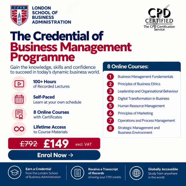 Entire Business Management Programme for Just £149
