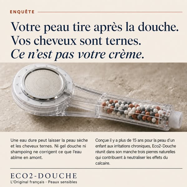 Pourquoi votre peau réagit à l'eau de votre douche