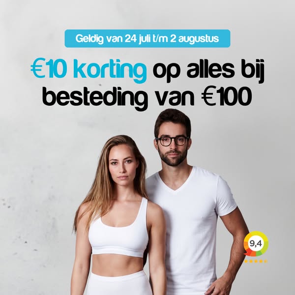 €10 korting bij besteding van €100