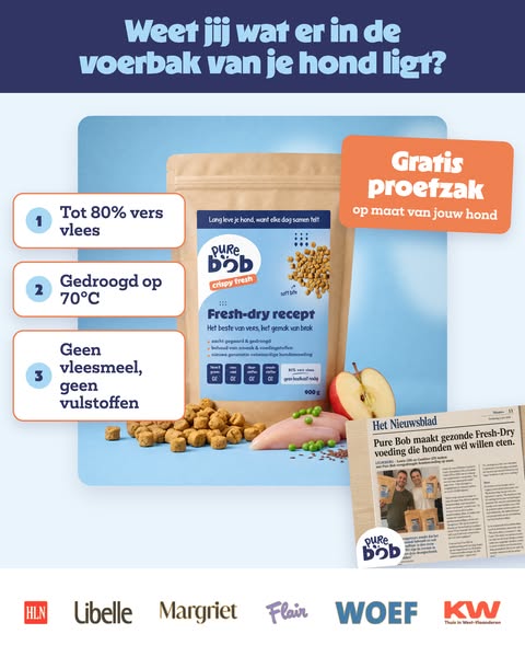 Gratis proefzak voor je hond. €4,95.