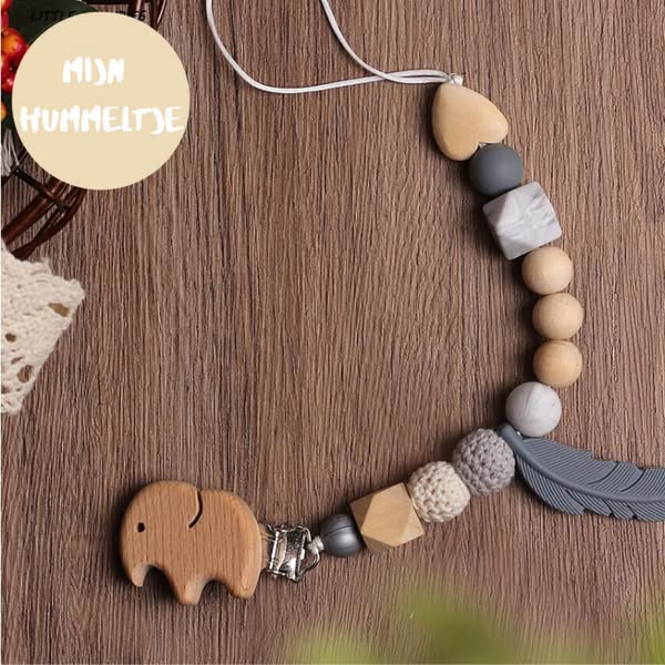Woods™ | Schnullerkette - 'Figuren' aus Buchenholz