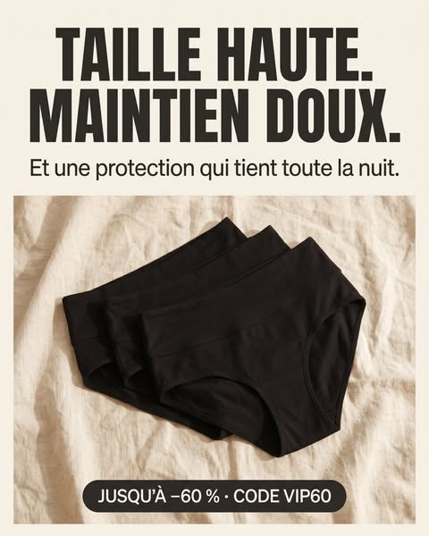 Taille haute. maintien doux.