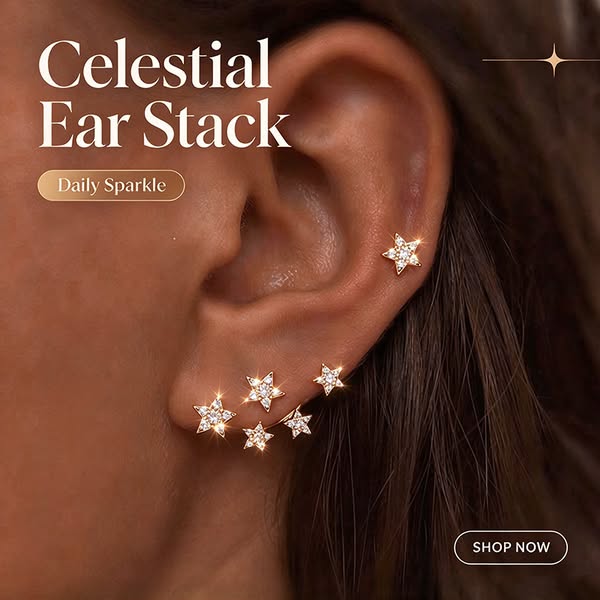 One Stud, Multiple Star Sparkles No Extra Piercings