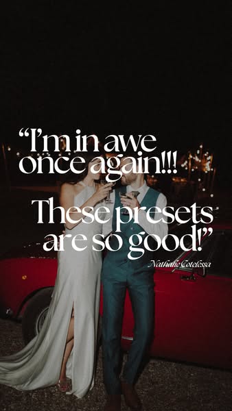Film Presets for Weddings