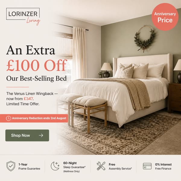 Anniversary price: from £347