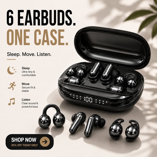 3 Earbud Styles. One Smart Case.