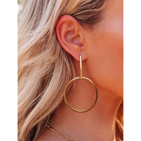 KIMI DROP HOOP EARRINGS