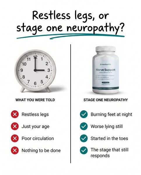 Burning feet at 3am is stage one neuropathy