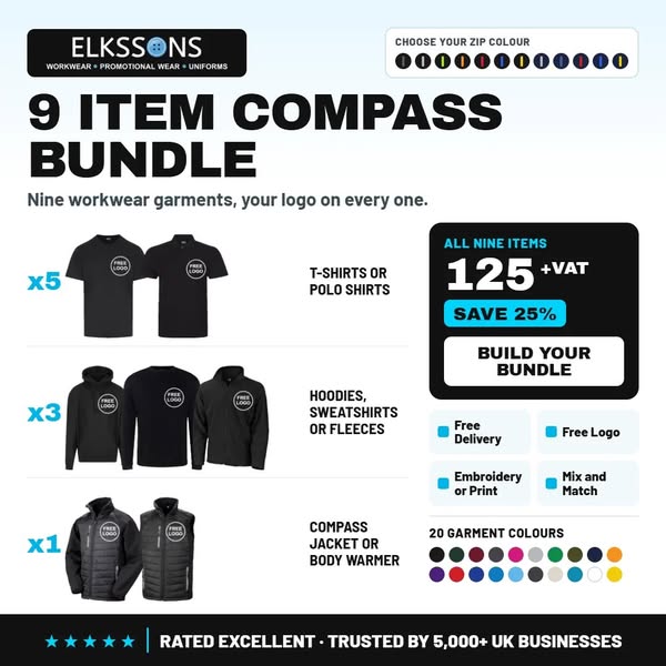Save 25% On Custom Workwear