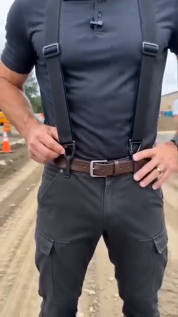 Best Store - Men's X-Back Suspenders with Hook Clips