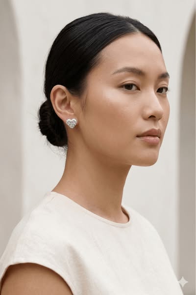 Majique London Rhodium Radiant Fusion Elegance Sparkler Earring Colour: Rhodium