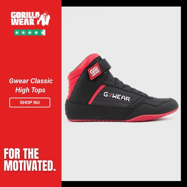 Gwear Classic High Tops - Black/Red