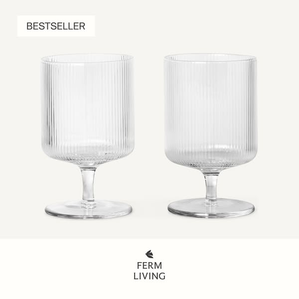 Ripple Wine Glasses - Set of 2 - Clear