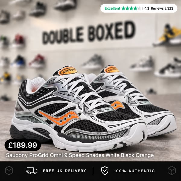 Saucony ProGrid Omni 9 Speed Shades Trainers | Double Boxed